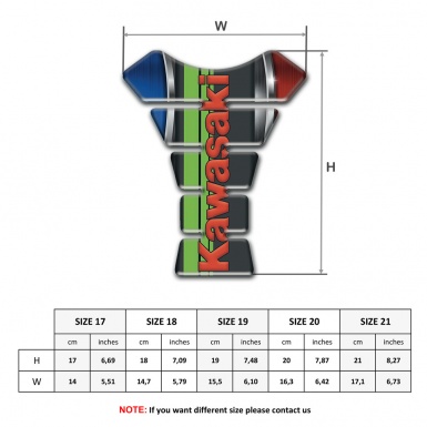 Kawasaki Tank Pad Protector Colorful model with Red Logo 
