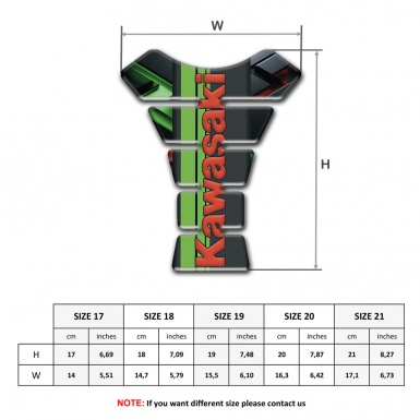 Kawasaki Tank Protector Amazing 3D Design with Red Logo 