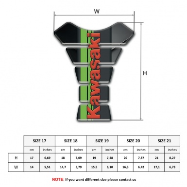 Kawasaki Tank Guard Pads Gray Black Print with Red Logo 