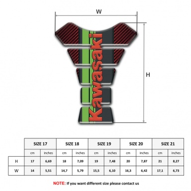 Kawasaki Tank Fuse Red Carbon Style Version 
