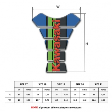 Kawasaki Tank Pad Motorbike Blue Design Version 