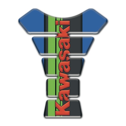 Kawasaki Tank Pad Motorbike Blue Design Version 