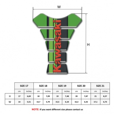 Kawasaki Tank Pad Protector Green Design Version