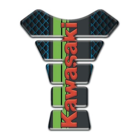 Kawasaki Tank Pad Protector Neon Mesh Design Version 