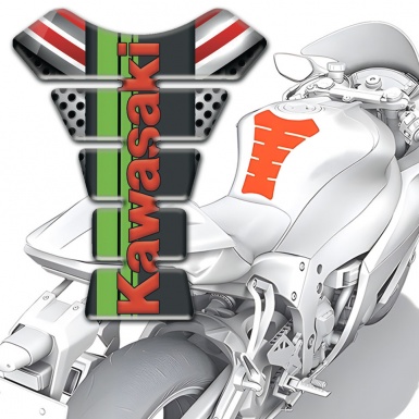 Kawasaki Tank Fuse Unique Vision with Red Logo 