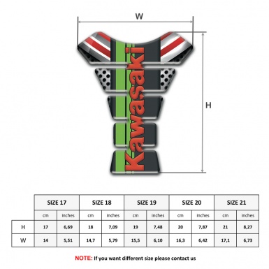 Kawasaki Tank Fuse Unique Vision with Red Logo 