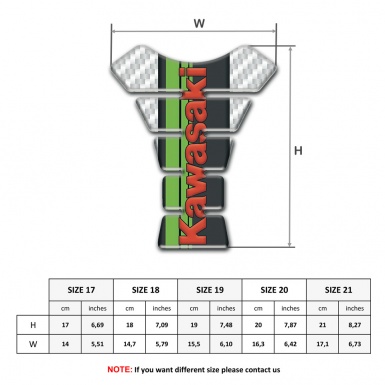Kawasaki Tank Guard Pads White Carbon Design Version 