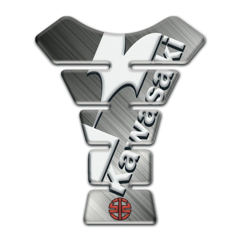 Kawasaki Tank Pad Motorbike Matte Base Design and Red Small Logo 