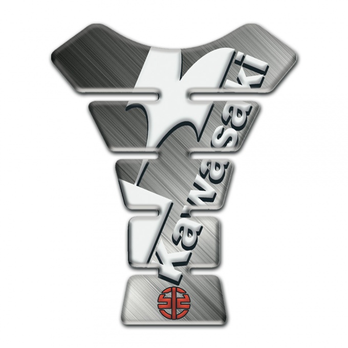 Kawasaki Tank Pad Motorbike Matte Base Design and Red Small Logo 