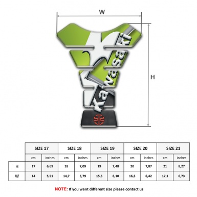 Kawasaki Tank Guard Pads Fresh Green Motive Red Small Logo 