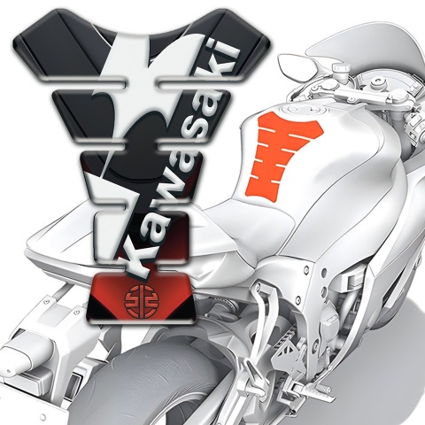 Kawasaki Tank Fuse Premium Quality Model with White Logo Style 