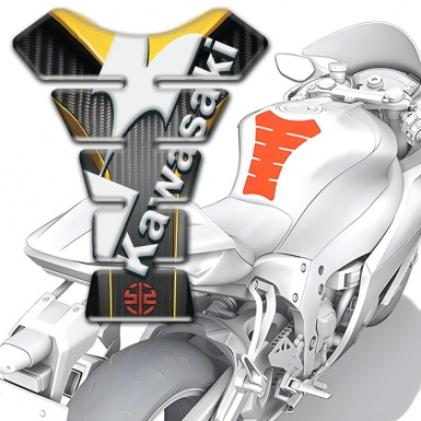 Kawasaki Tank Fuse High-Quality Model with White Diagonal logo 