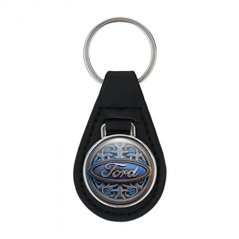 Ford Key Fob Leather Blue Gradient Leaf Edition