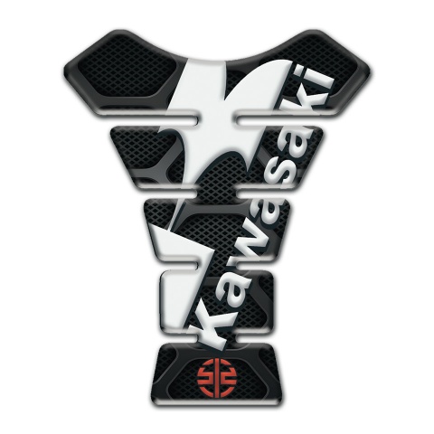 Kawasaki Tank Fuse Dark Base White Logo 