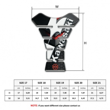 Kawasaki Tank Pad Protector Background Red Colors Style 