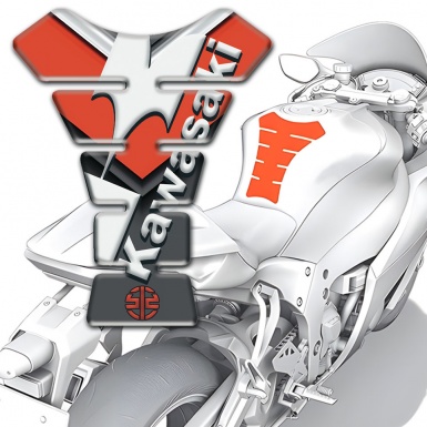 Kawasaki Tank Fuse Orange Gray Decoration edition 