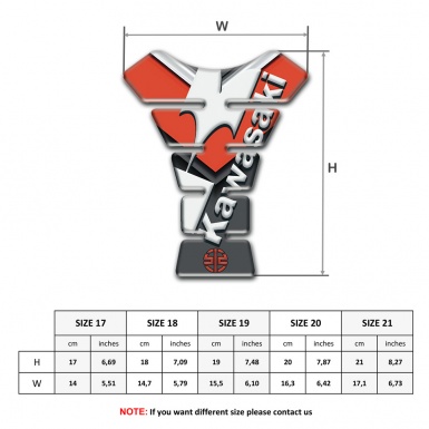 Kawasaki Tank Fuse Orange Gray Decoration edition 