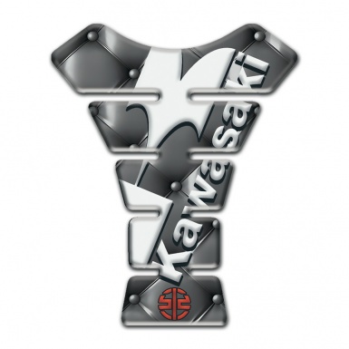 Kawasaki Tank Guard Pads Gray Leather Version 