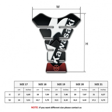Kawasaki Tank Fuse High-Quality  Anti Slip Sticker 