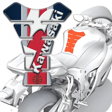 Kawasaki Tank Pad Motorbike Anti Slip Sticker Stylish Print 