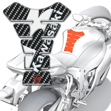 Kawasaki Tank Guard Pads Dark Carbon Variant 