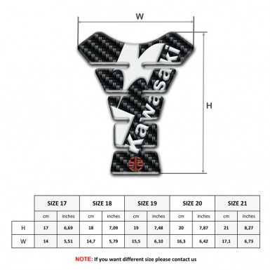 Kawasaki Tank Pad Protector Black carbon Variant 