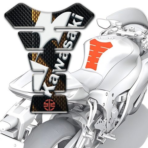 Kawasaki Tank Fuse Black Brown Carbon 