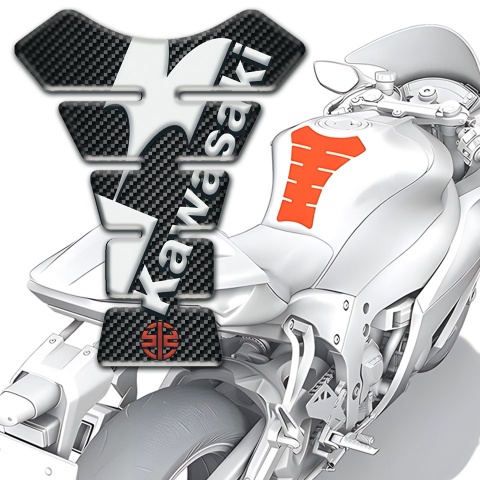Kawasaki Tank Pad Protector Style Black Carbon 