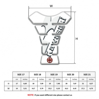 Kawasaki Tank Pad Protector Style White 