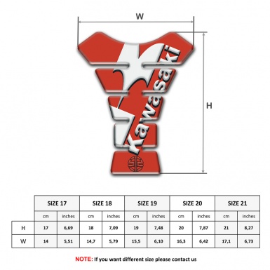 Kawasaki Tank Protector Stylish Style Red 