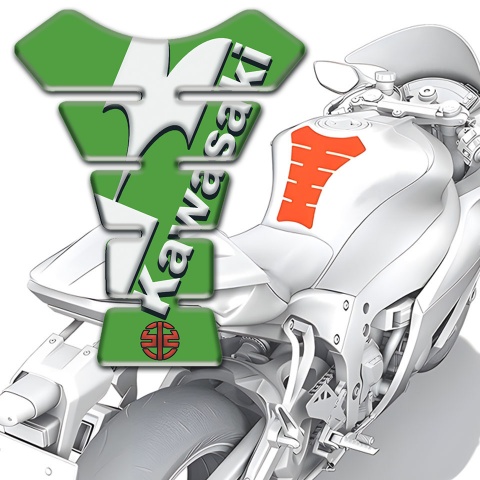 Kawasaki Tank Pad Protector Style green