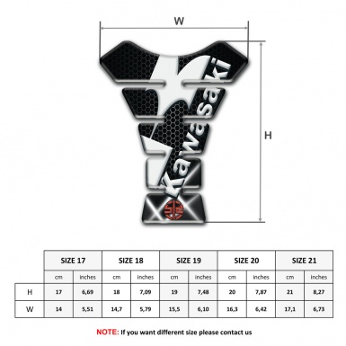 Kawasaki Tank Guard Pads Style Crossed Lights 