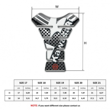 Kawasaki Tank Protector Premium Quality Model with White Diagonal Logo 