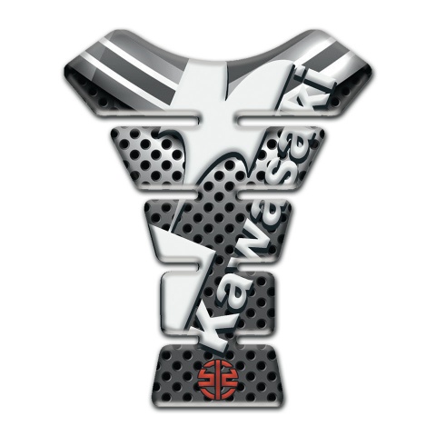 Kawasaki Tank Protector Premium Quality Model with White Diagonal Logo 