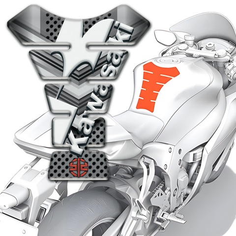Kawasaki Tank Fuse Anti Slip Sticker Style Metal Design 