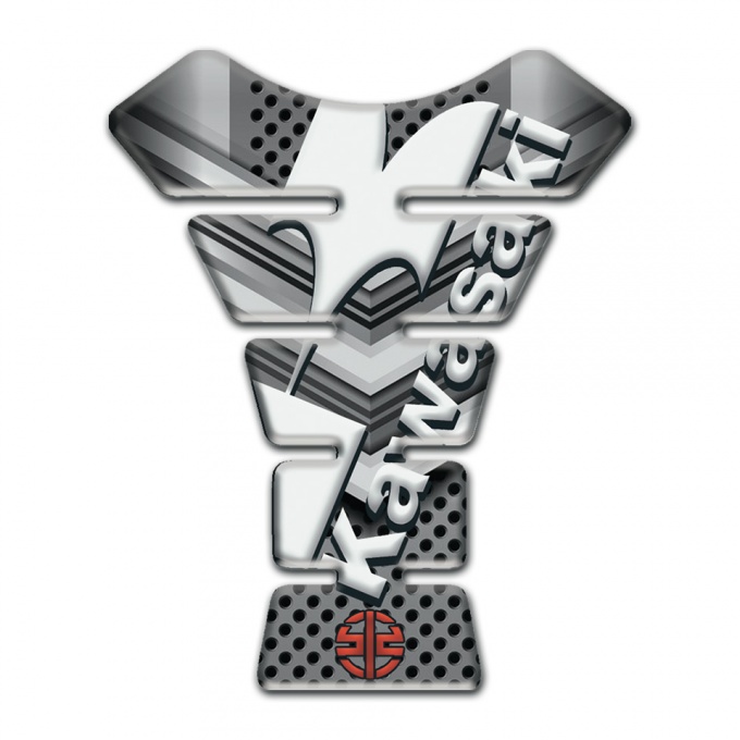 Kawasaki Tank Fuse Anti Slip Sticker Style Metal Design 