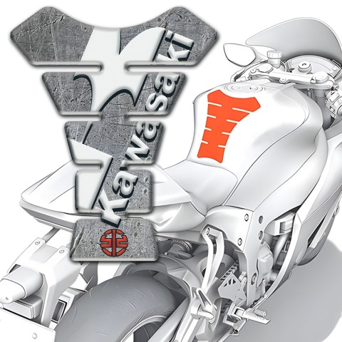 Kawasaki Tank Pad Motorbike Style Stone Effect 