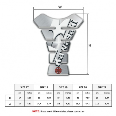 Kawasaki Tank Protector High End Style Silver 