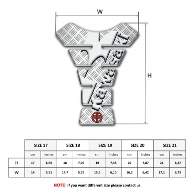 Kawasaki Tank Pad Protector Style Crossed Patterns 