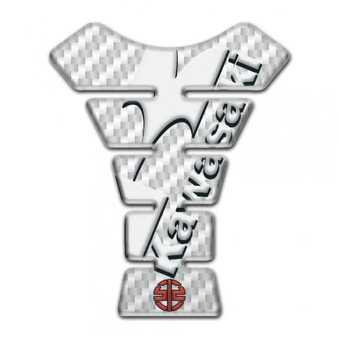 Kawasaki Tank Fuse Style White Carbon 