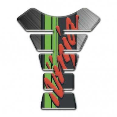 Kawasaki Tank Guard Pads Matte Base Green Tape and Ninja Logo 