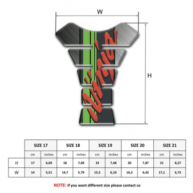Kawasaki Tank Guard Pads Matte Base Green Tape and Ninja Logo 