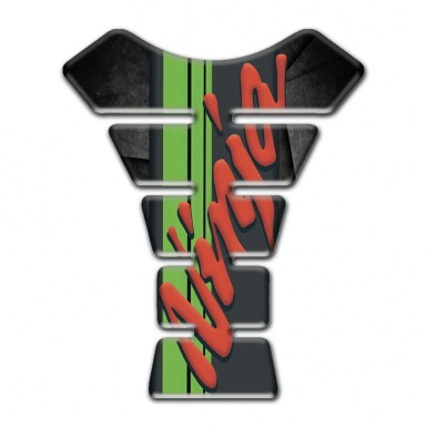 Kawasaki Tank Pad Protector Mixed Dark Colors Green tape and Red Ninja Logo 