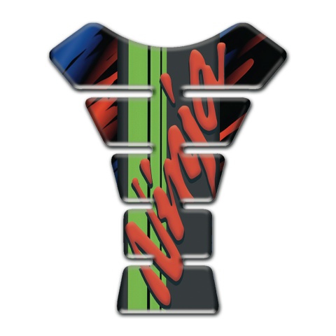 Kawasaki Tank Fuse Ninja Logo Style Red Blue patterns Base 