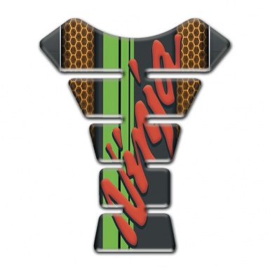 Kawasaki Tank Pad Motorbike Copper Honeycomb motive with Nija logo 