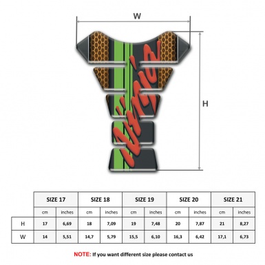 Kawasaki Tank Pad Motorbike Copper Honeycomb motive with Nija logo 