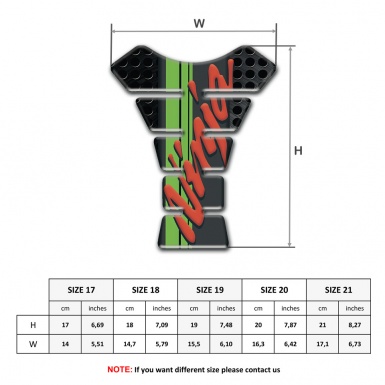 Kawasaki Tank Fuse Black Perforated Warp with Red Ninja Logo 