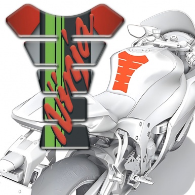 Kawasaki Tank Protector Ninja Model Gray Red Decoration 