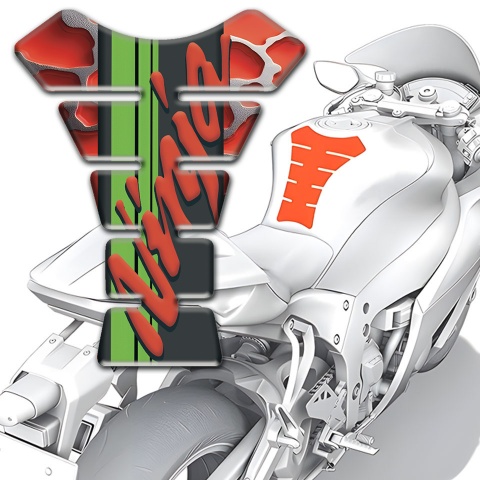 Kawasaki Tank Pad Protector Red parts Decoration Ninja Logo 