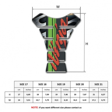 Kawasaki Tank Pad Motorbike Ninja Style Metal Element Base 